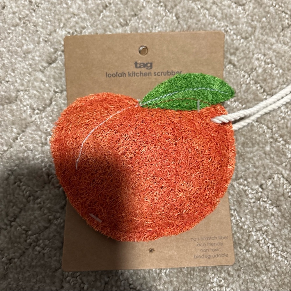 Tag Peach Kitchen Loofah Scrubber